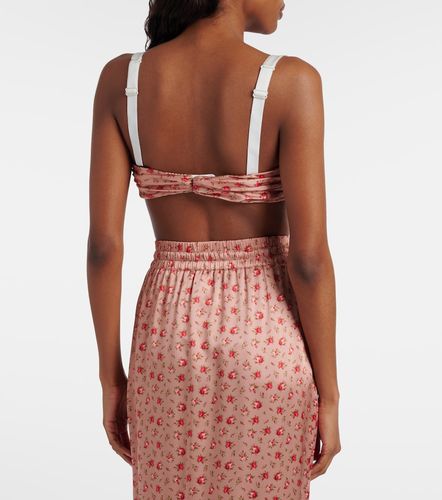 Soutien-gorge en satin de soie à fleurs - Dolce&Gabbana - Modalova
