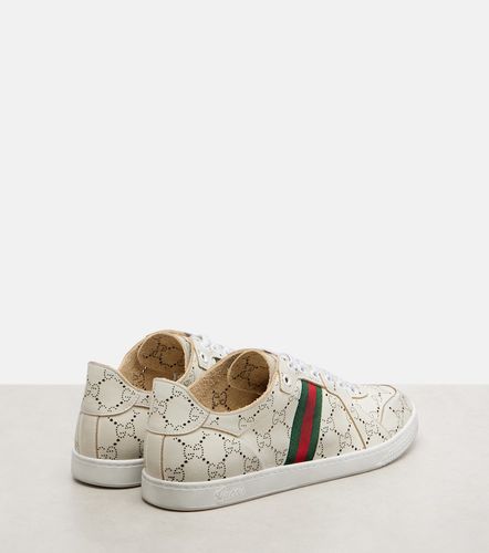 Baskets Stretch GG Web Stripe en cuir - Gucci - Modalova