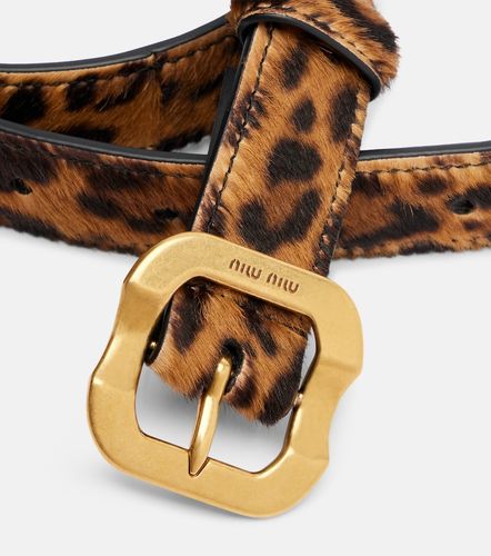 Ceinture en cuir façon poulain - Miu Miu - Modalova