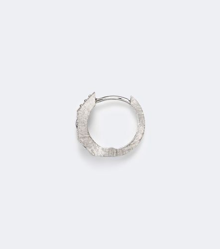 Boucle d'oreille unique Ecrou en or blanc 18 ct et diamants - Marie Lichtenberg - Modalova