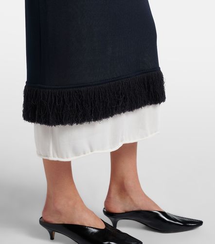 Jupe midi en maille de soie - Bottega Veneta - Modalova