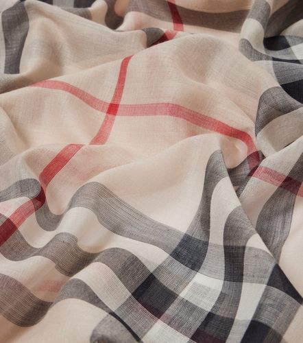 Foulard Check en laine et soie - Burberry - Modalova