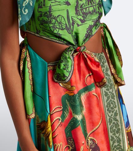 Alémais Robe midi Ace en soie à imprimé - Alemais - Modalova
