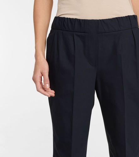 Pantalon tapered en coton mélangé - Brunello Cucinelli - Modalova