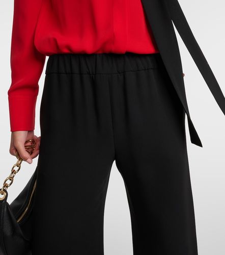 Pantalon ample en soie à taille mi-haute - Valentino - Modalova