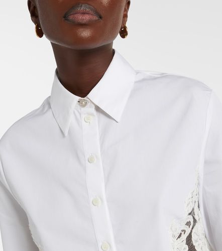 Chemise en coton et dentelle - Versace - Modalova