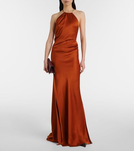 Robe longue en satin - Victoria Beckham - Modalova