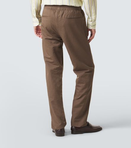 Pantalon droit en coton et lin - Sunspel - Modalova