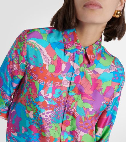 X Dua Lipa – Chemise Floral Summer en soie - Versace - Modalova