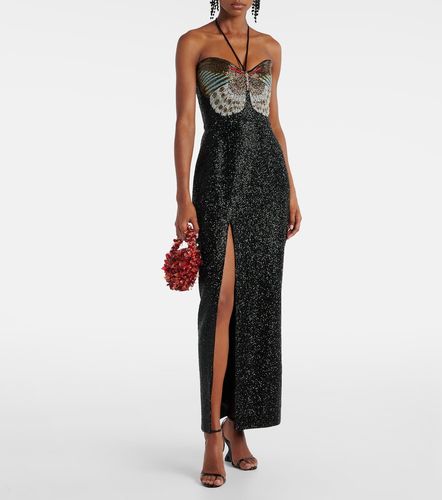 Robe longue Mariposa à ornements - Clio Peppiatt - Modalova