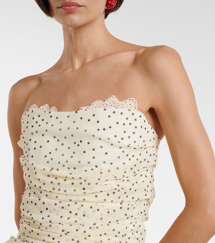 Robe bustier en soie mélangée à pois - Magda Butrym - Modalova