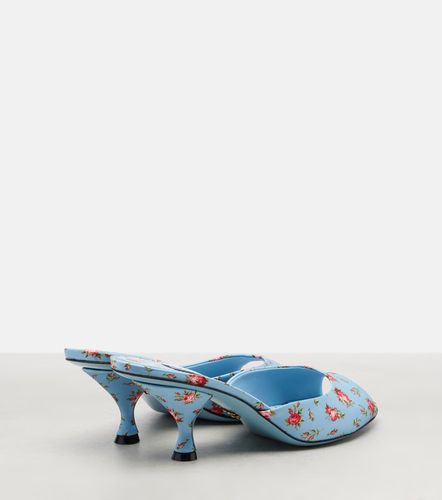 Mules Keira 60 en satin à fleurs - Dolce&Gabbana - Modalova
