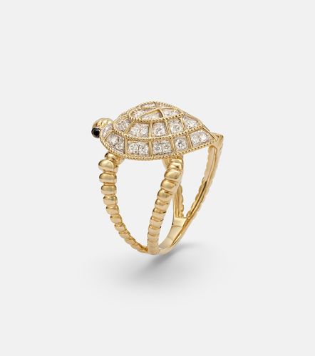 Yvonne Léon Bague Tortue Coeur en or 9 ct et diamants - Yvonne Leon - Modalova