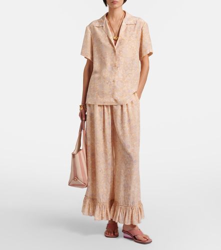 Chloé Pantalon ample en soie à fleurs - Chloe - Modalova