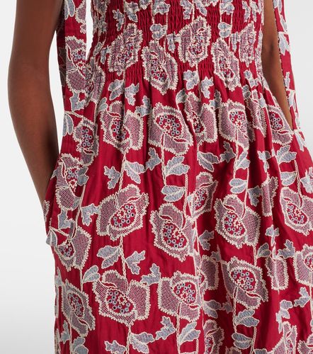 Robe midi en dentelle de coton mélangé à motif floral - Erdem - Modalova