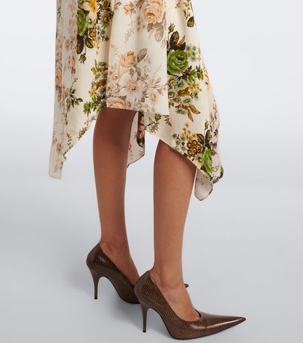 Robe midi en soie à fleurs - Acne Studios - Modalova