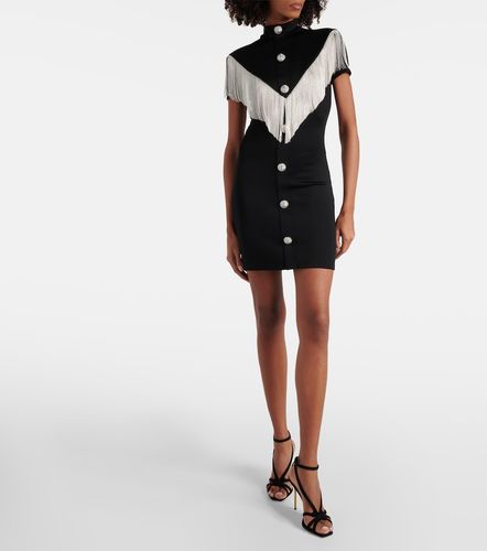 Robe en jersey à ornements et franges - Balmain - Modalova