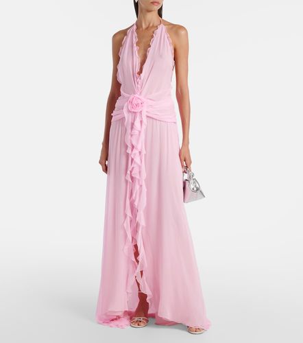 Robe longue en georgette de soie - Blumarine - Modalova