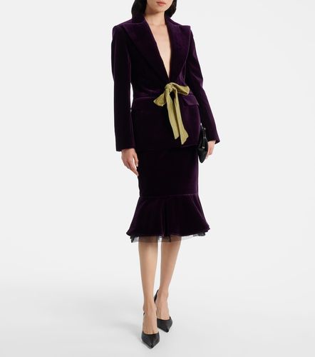 Jupe midi en velours de coton - Nina Ricci - Modalova