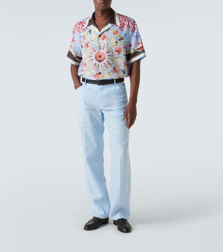Chemise imprimée en lin - Dolce&Gabbana - Modalova