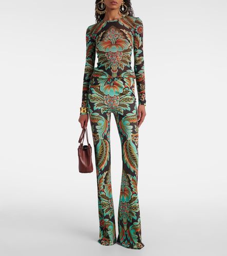 Pantalon évasé imprimé en crêpe - Etro - Modalova