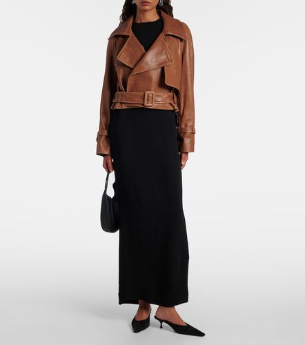 Veste Hatti raccourcie en cuir - Nour Hammour - Modalova