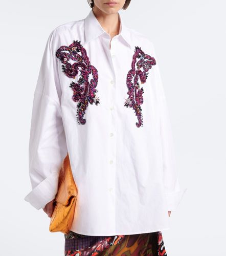 Chemise oversize en coton à ornements - Dries Van Noten - Modalova