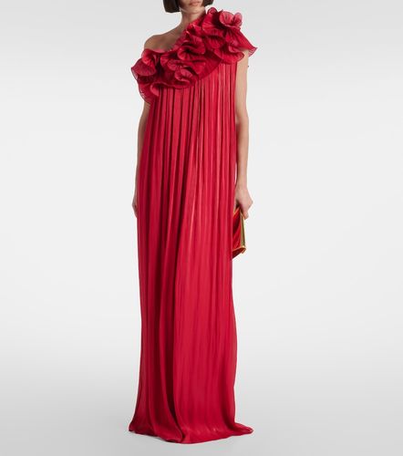 Robe longue Charmain en georgette lamé - Costarellos - Modalova