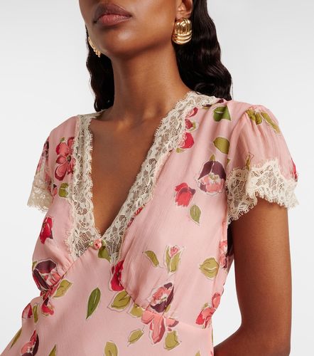 Robe midi Clarice en dentelle à fleurs - Rixo - Modalova