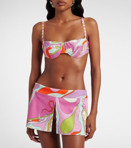 Jupe-short Orchidee en coton mélangé à imprimé - Pucci - Modalova