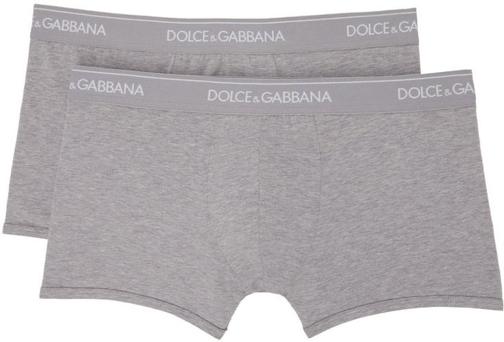 Ensemble de deux boxers gris - Dolce & Gabbana - Modalova