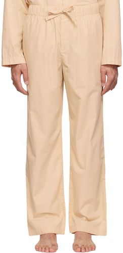Pantalon de pyjama beige en coton bio - Tekla - Modalova