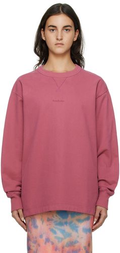 Pull molletonné rose à logo - Acne Studios - Modalova