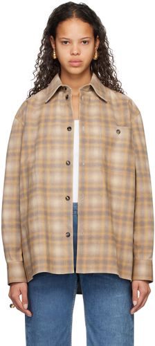Chemise beige en cuir à motif imprimé - Bottega Veneta - Modalova