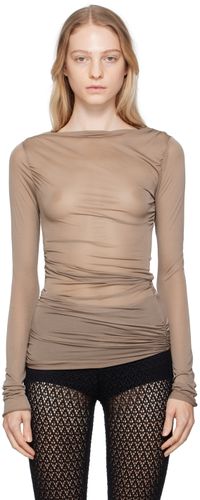 Chemisier semi-transparent taupe - Blumarine - Modalova