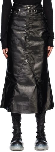 Jupe midi noire en denim à godets - Rick Owens - Modalova