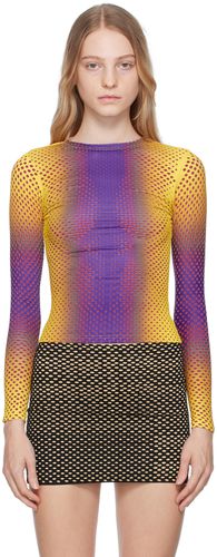 T-shirt à manches longues mauve et jaune à motif usiné par laser - Sinead Gorey - Modalova