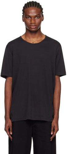 T-shirt noir à encolure arrondie - LEMAIRE - Modalova