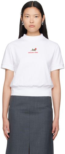 T-shirt blanc à logo contrecollé - SHUSHU/TONG - Modalova