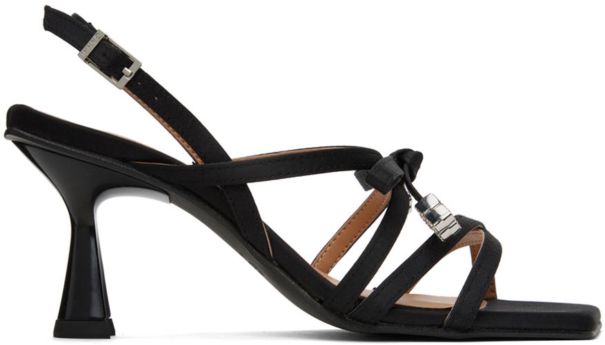 Sandales à talon aiguille noires à boucle décorative - GANNI - Modalova