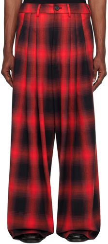 Pantalon rouge et noir à carreaux - LU’U DAN - Modalova