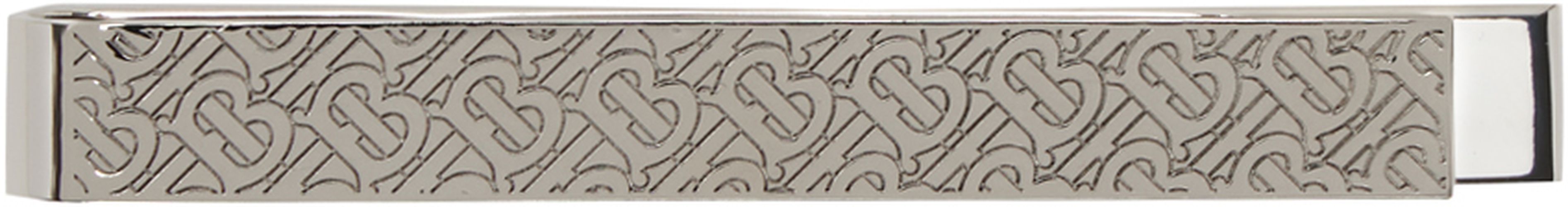 Pince à cravate argentée à monogrammes - Burberry - Modalova