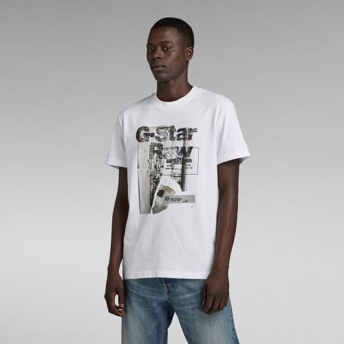 T-Shirt HQ Print - Blanc - Hommes - G-Star RAW - Modalova