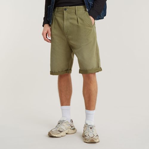 Short Pleated Chino - Vert - Hommes - G-Star RAW - Modalova