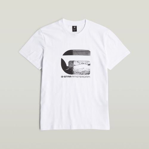 T-Shirt Amsterdam - Blanc - Hommes - G-Star RAW - Modalova