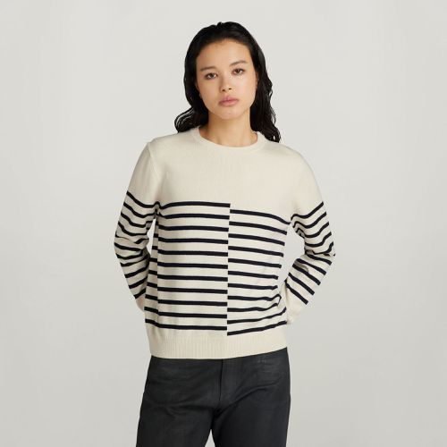 Pull Broken Stripe - Beige - Femmes - G-Star RAW - Modalova