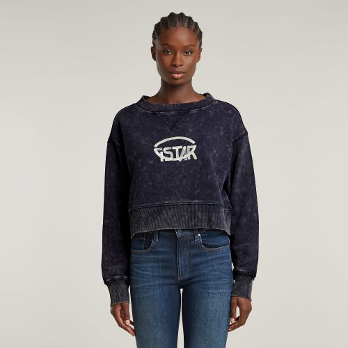 Sweat Overdyed Cropped Logo Loose - s - G-Star RAW - Modalova