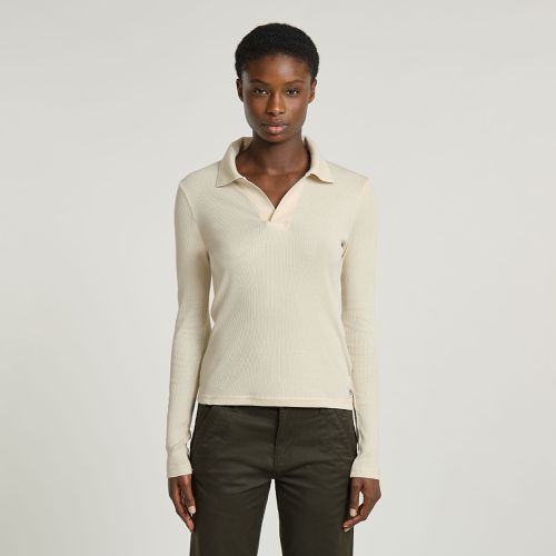 Polo Ribbed Slim - Blanc - Femmes - G-Star RAW - Modalova