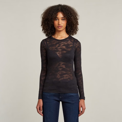 Top Fine Lace AOP Slim - s - G-Star RAW - Modalova