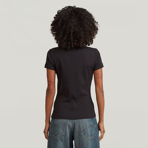 T-shirt Slim Rib - Noir - Femmes - G-Star RAW - Modalova